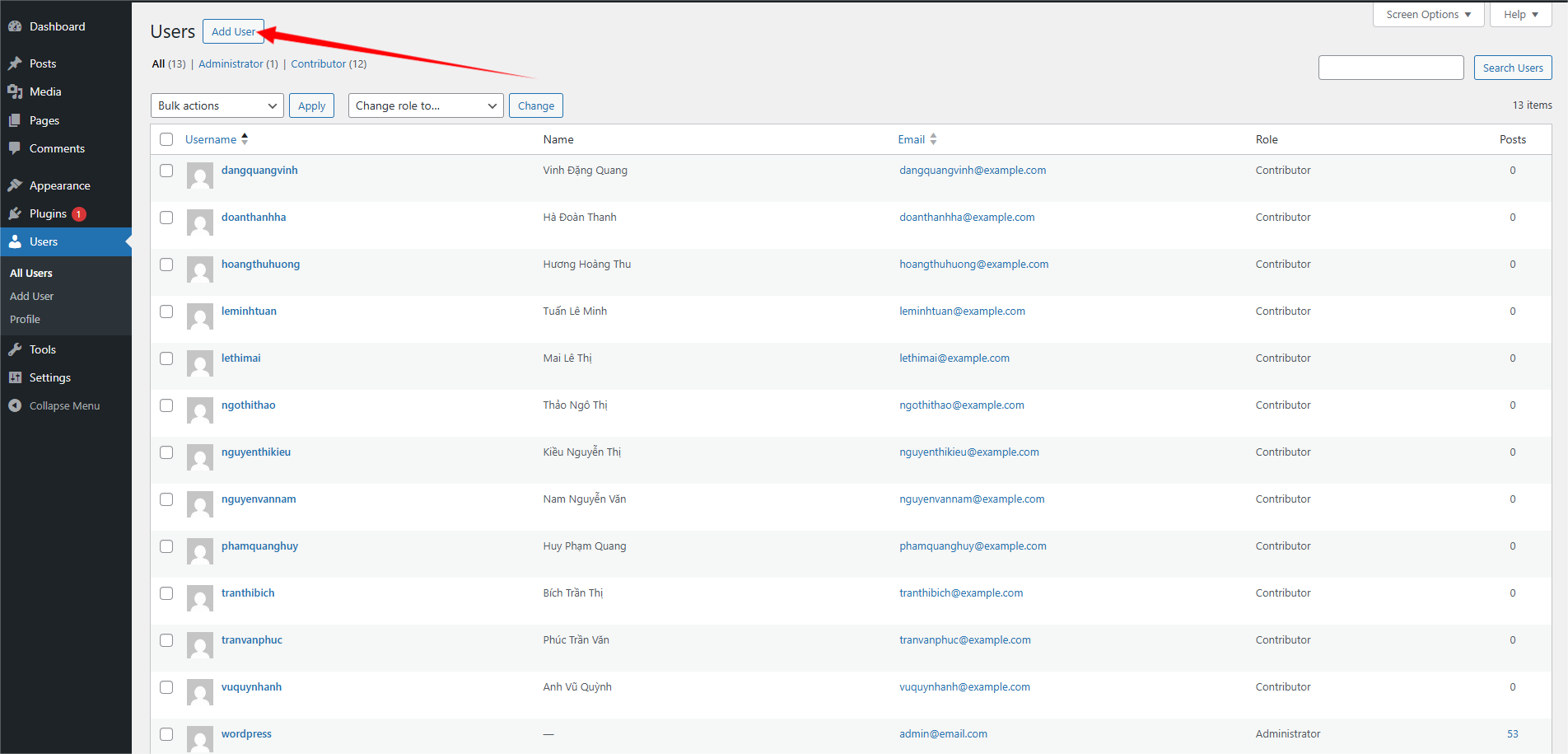Thêm người dùng