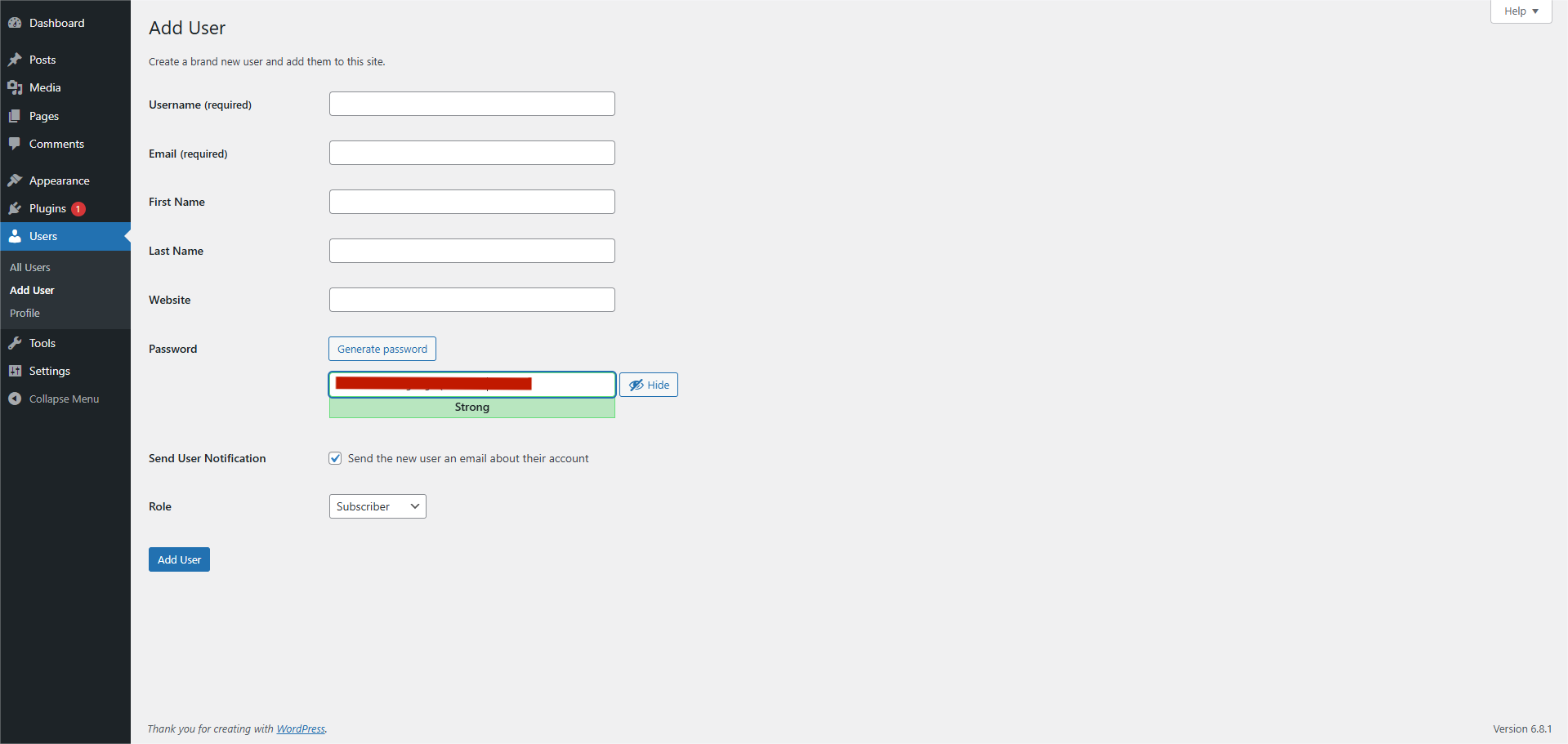 Thêm người dùng