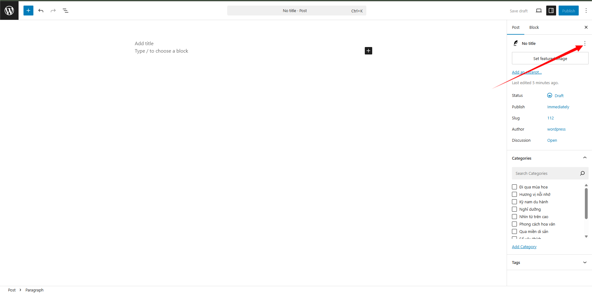 Giao diện thêm tiêu đề bài viết 1